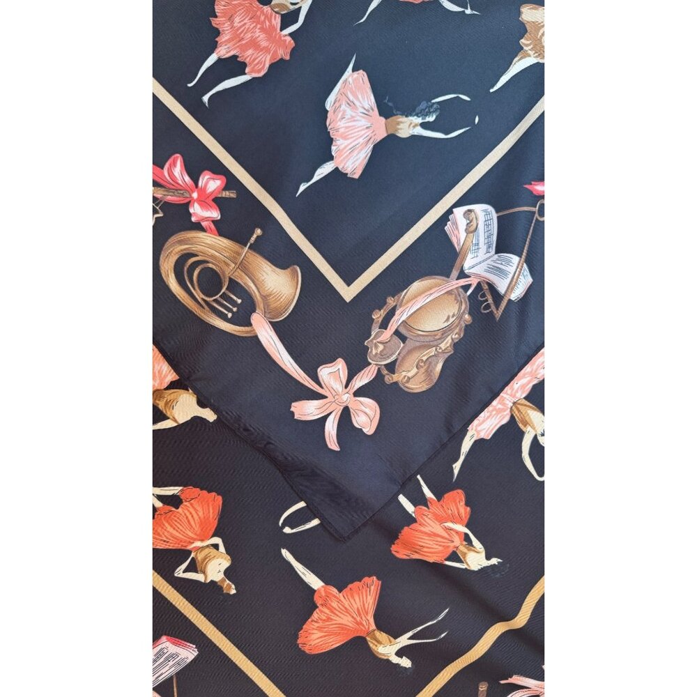2/$30 Fashion Geometric Dancing Ballerina Satin Silk Fashion Scarves - Picture 6 of 9